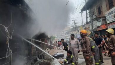 Photo of नमकीन भंडार में लगी आग से लाखों का माल जला