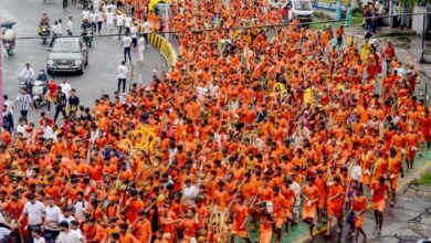 Photo of शनिवार को गंगाघाट पर कांवड़ियों की भीड़ नजर आई