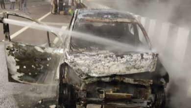 Photo of पूर्वांचल एक्सप्रेस वे पर कार बनी आग का गोला