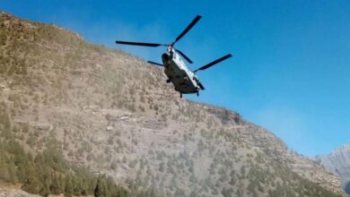 Photo of लैंडिंग से पहले पहाड़ों में दुर्घटनाग्रस्त हुआ हेलीकॉप्टर