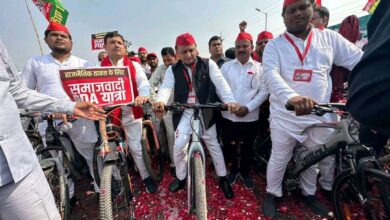Photo of समाजवादी पार्टी की PDA साइकिल यात्रा अब तक पांच किमी चल चुकी है..