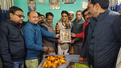 Photo of नवनियुक्त भाजपा नगराध्यक्ष का फूलमालाओं से किया स्वागत