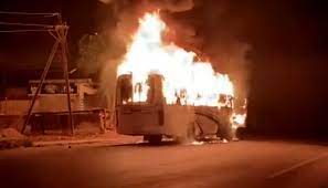 Photo of तेलंगाना में भीषण हादसा, बस में लगी आग 