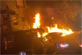 Photo of कानपुर: 11 वाहनों में लगी भीषण आग…