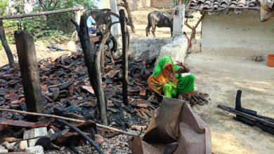 Photo of विधवा महिला के घर लगी आग, गृहस्थी का सामान व दो बकरियां जलकर मरीं