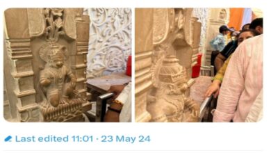 Photo of राम मंदिर में हनुमानजी की मूर्ति खंडित, फोटो वायरल होने पर भक्त चिंतित