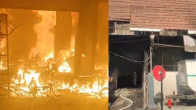 Photo of राई औद्योगिक क्षेत्र की रबड़ फैक्ट्री में लगी भीषण आग