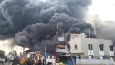 Photo of विदिशा में एक केमिकल फैक्ट्री में लगी भीषण आग