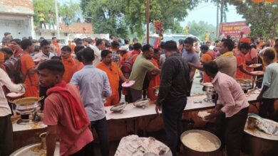 Photo of बाबा धाम के लिए हजारों शिव भक्तों का जत्था रवाना