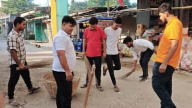 Photo of अभाविप कार्यकर्ताओं ने छठ घाट पर श्रमदान कर चलाया सफाई अभियान