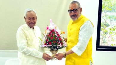 Photo of बिहार की स्थिति में सुधार करने के लिए कहा कि नीतीश कुमार को भारत रत्न दिया जाना चाहिए गिरिराज सिंह