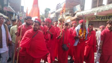 Photo of शिव शक्ति अखाड़ा परिषद् द्वारा संतो ने निकाली जागरूकता पैदल यात्रा