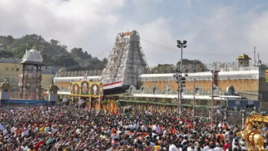 Photo of तिरुपति लड्डू काउंटर पर लगी आग के बाद उठा धुआं